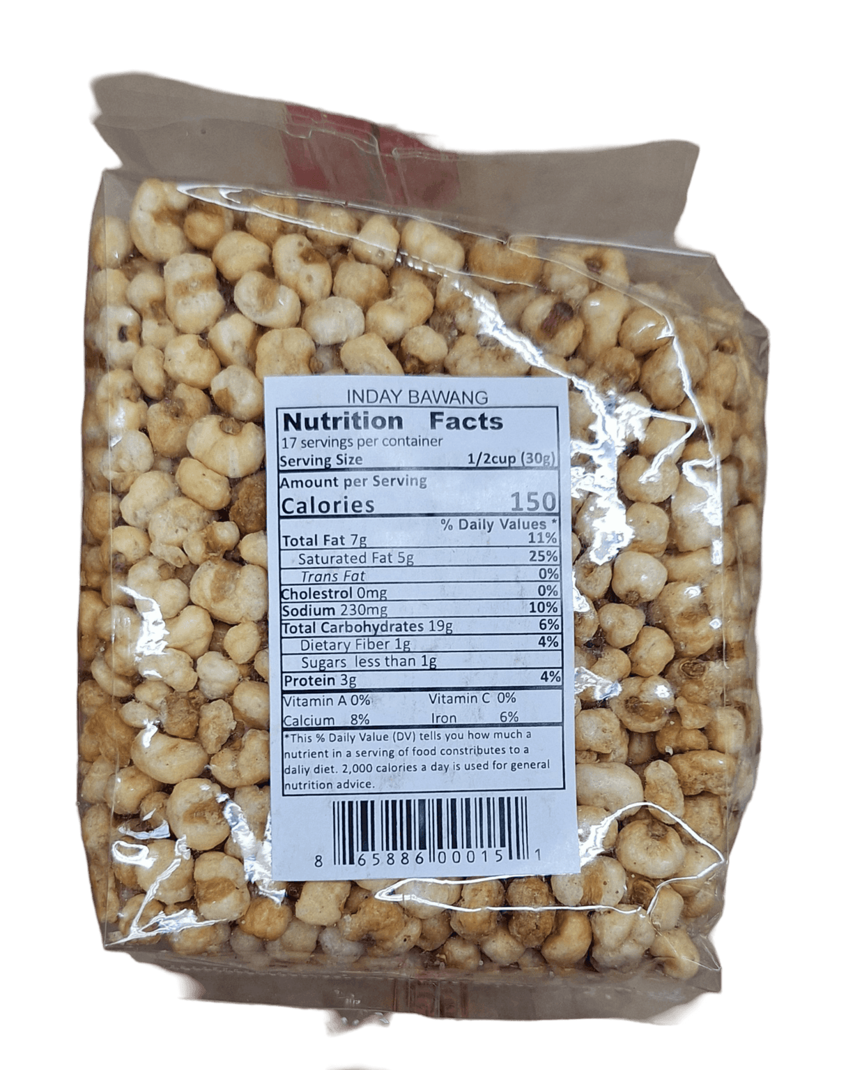 Inday Bawang Cornick Garlic Flavor, Filipino Crunchy Corn Nut Snack, 17.6 Oz, 1 bag - Mighty Depot