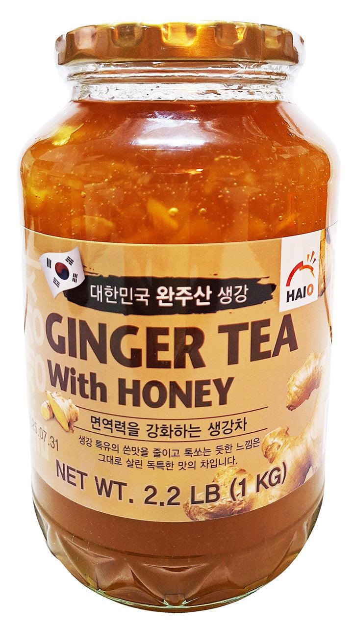 HAIO Ginger Tea with Honey & Yuza Citron Tea with Honey (Combo Pack), 2.2 Pounds Each Jar - 2 Jars - Mighty Depot