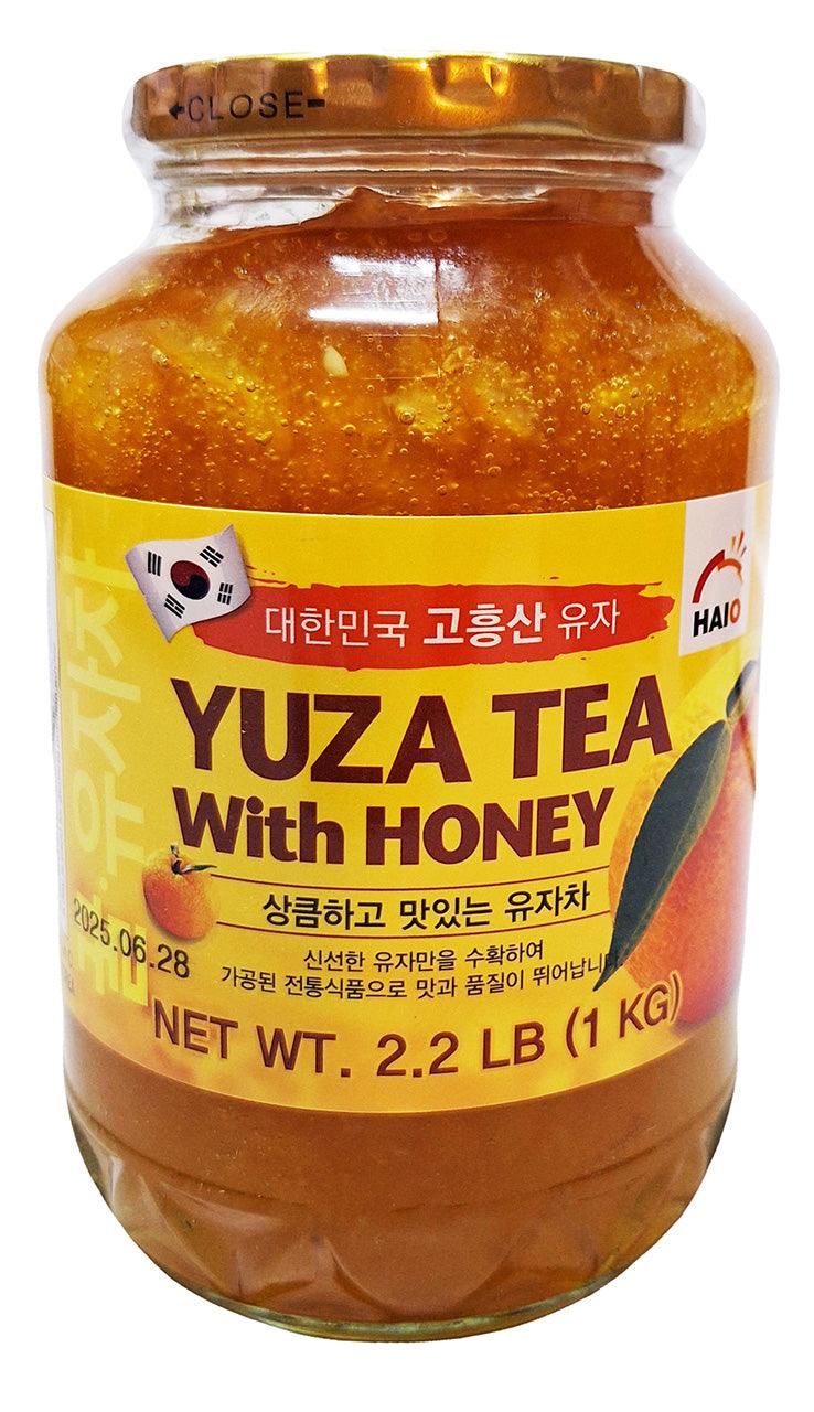 HAIO Ginger Tea with Honey & Yuza Citron Tea with Honey (Combo Pack), 2.2 Pounds Each Jar - 2 Jars - Mighty Depot