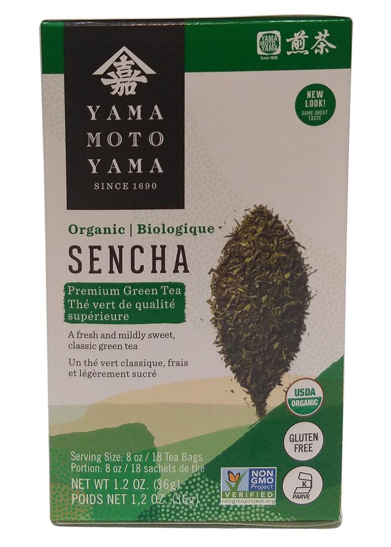Yamamotoyama Organic Sencha Green Tea, 1.2 Ounces, (1 Box of 18 Teabags) - Mighty Depot
