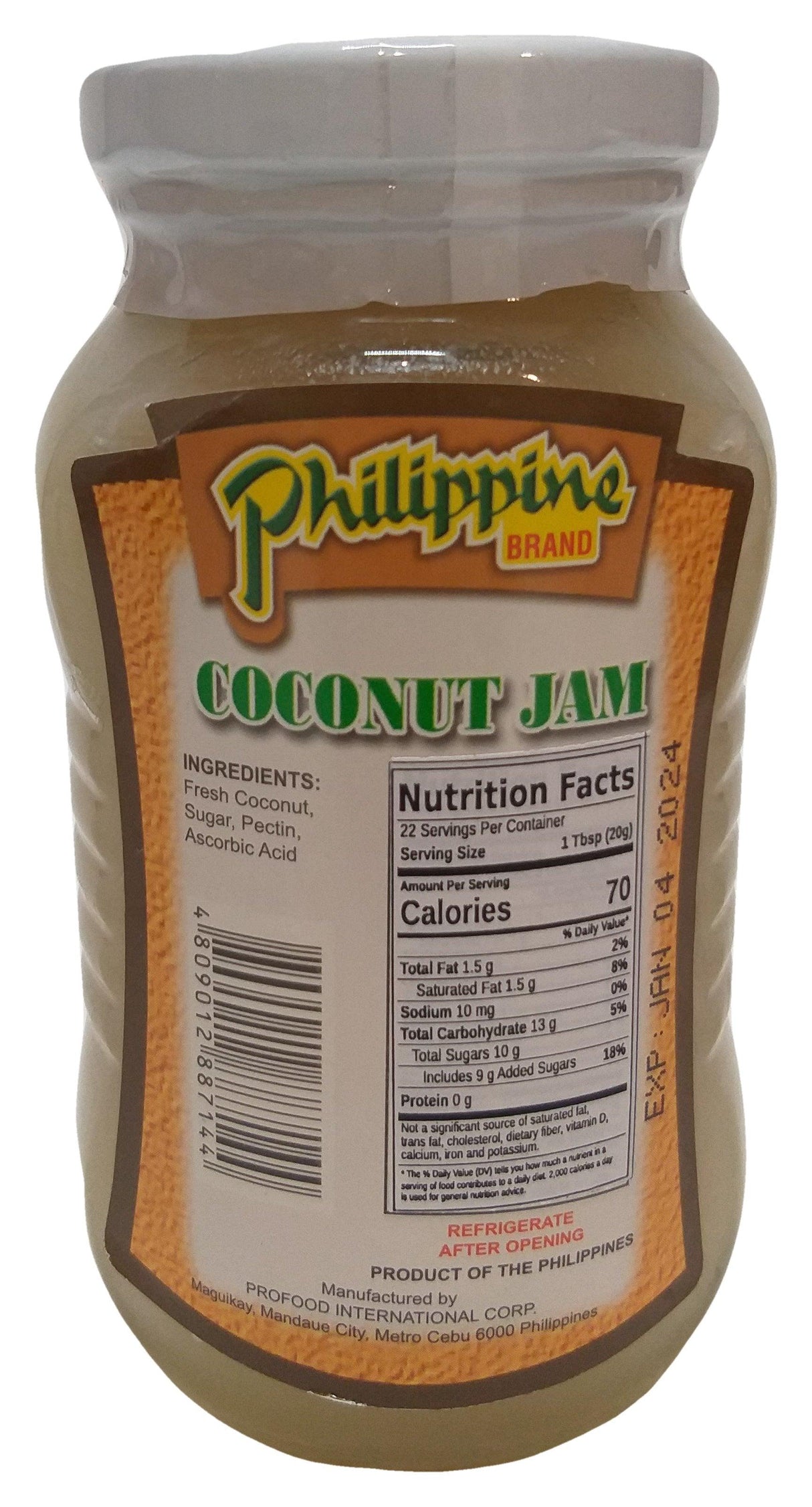 Philippine Brand Coconut Jam, 15.8 Ounces, 1 Jar - Mighty Depot