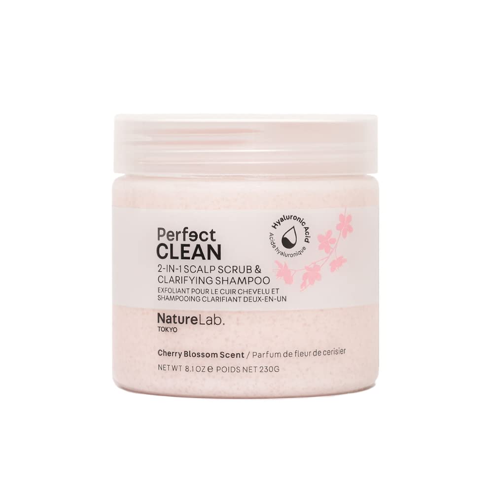 NatureLab Tokyo (LIMITED EDITION) Perfect Clean Scalp 2-in-1 Hair Treatment, Cherry Blossom Scent, 8.1 OZ