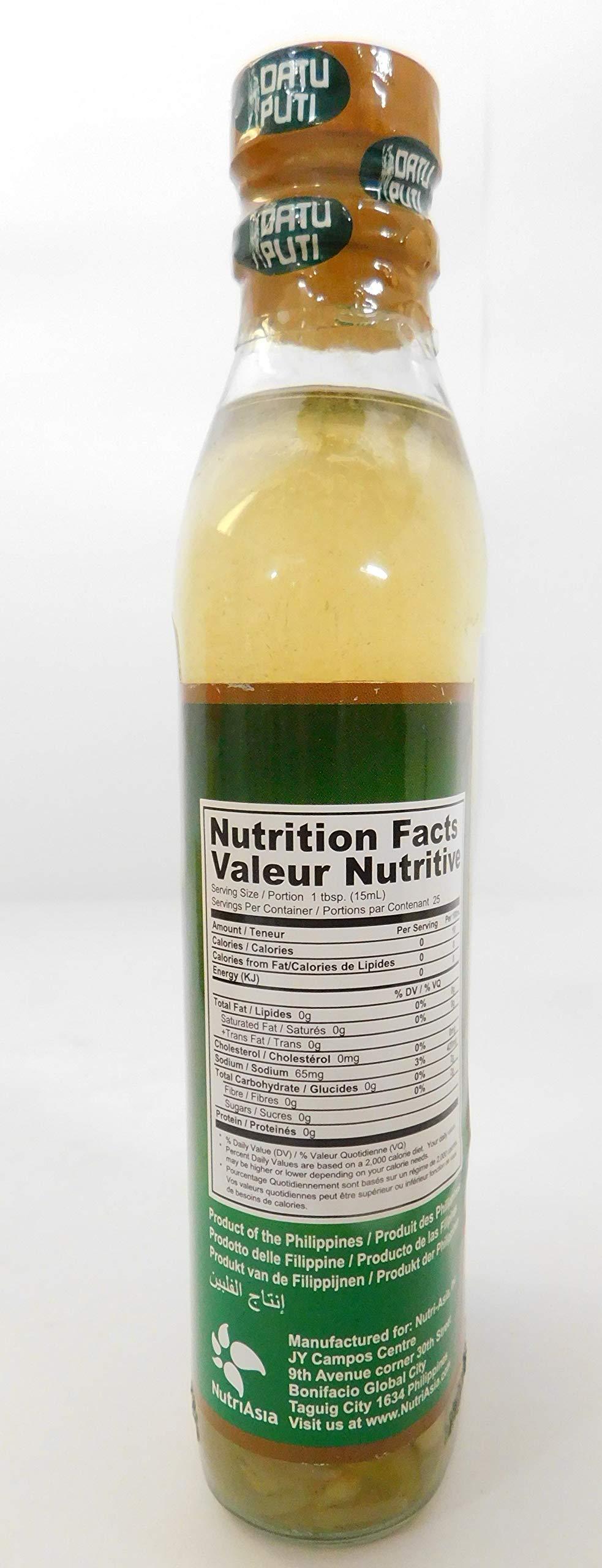 Datu Puti Sukang Sinamak (Spiced Cane Vinegar), 12.68 Ounces, 1 Bottle - Mighty Depot