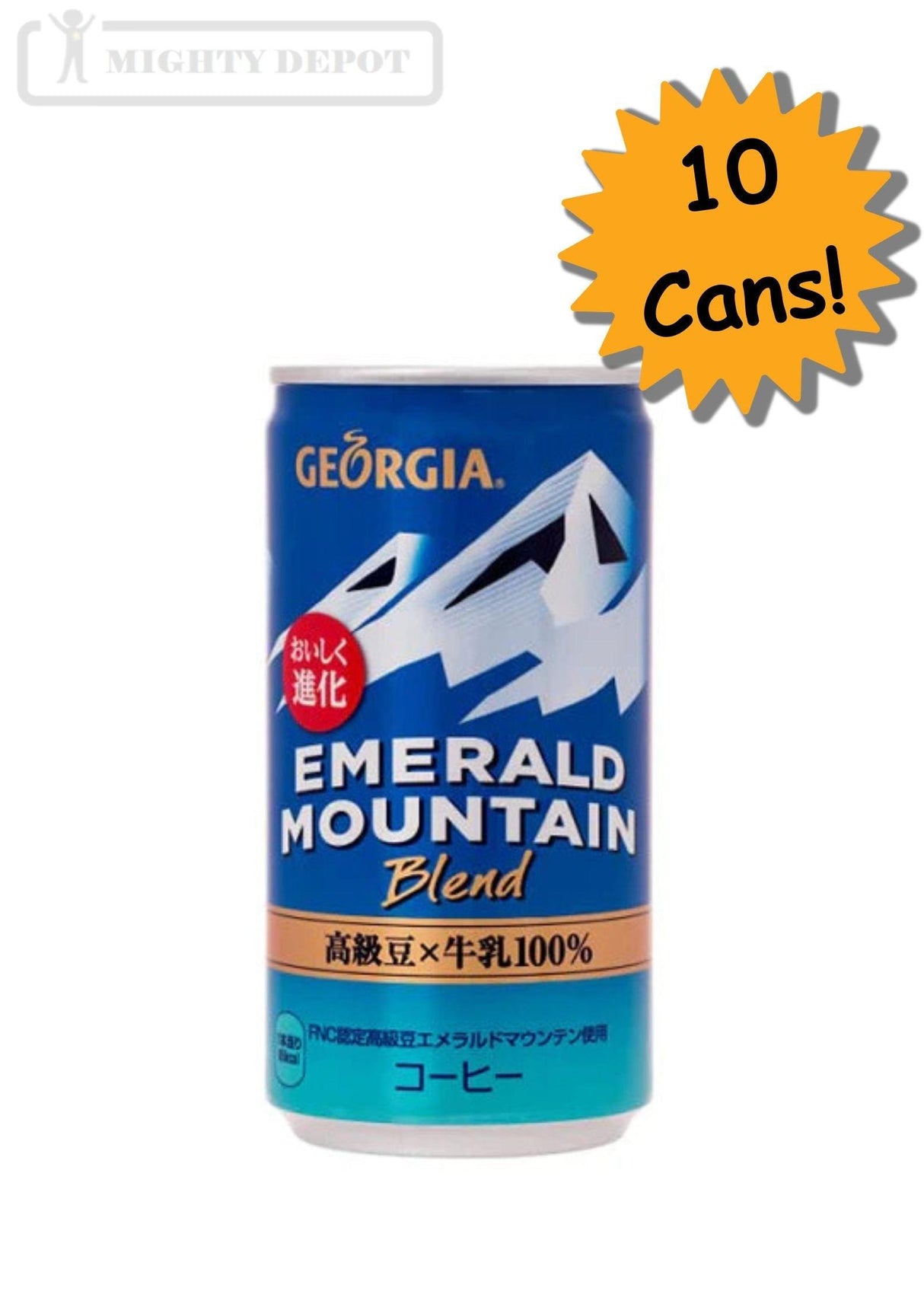 Georgia Coffee Emerald Mountain (10 Cans), Popular Japanese Drink, Ships from U.S. - Mighty Depot