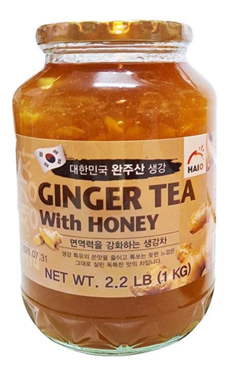 Haio Ginger Tea With Honey Refresh With Korean Herbal Tea Ginger Delight - Product of Korea - 4 jars - Mighty Depot