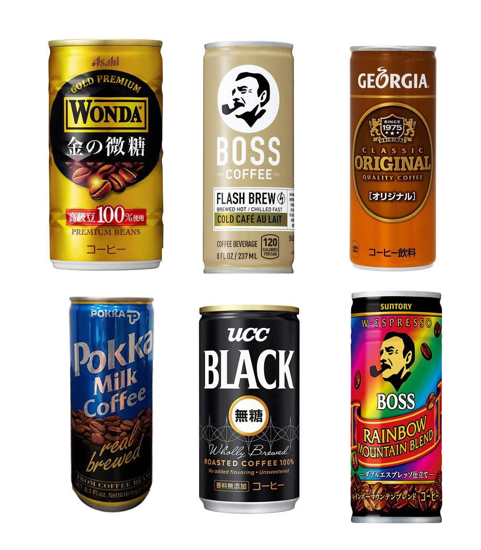Japanese Coffee Variety Pack | Boss, Georgia coffee, Pokka, UCC, Asahi, Wonda, Sangaria . No Repeats - Mighty Depot