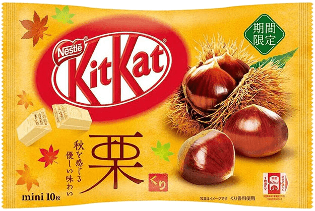 Kit Kat Japanese Chestnut Flavor, 10 Mini bar per bag, 4 oz - Mighty Depot