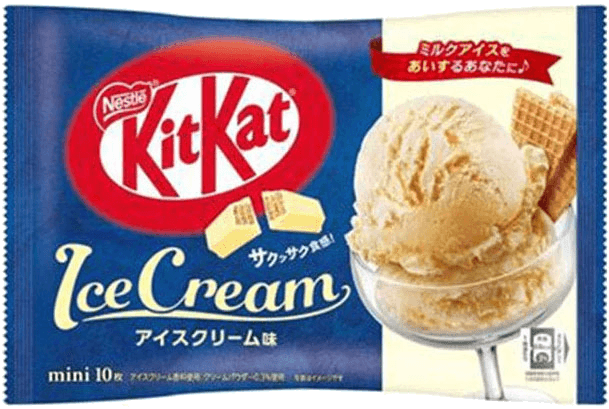 Kit Kat Japanese Ice Cream Flavor, 10 Mini bar per bag, 4 oz - Mighty Depot