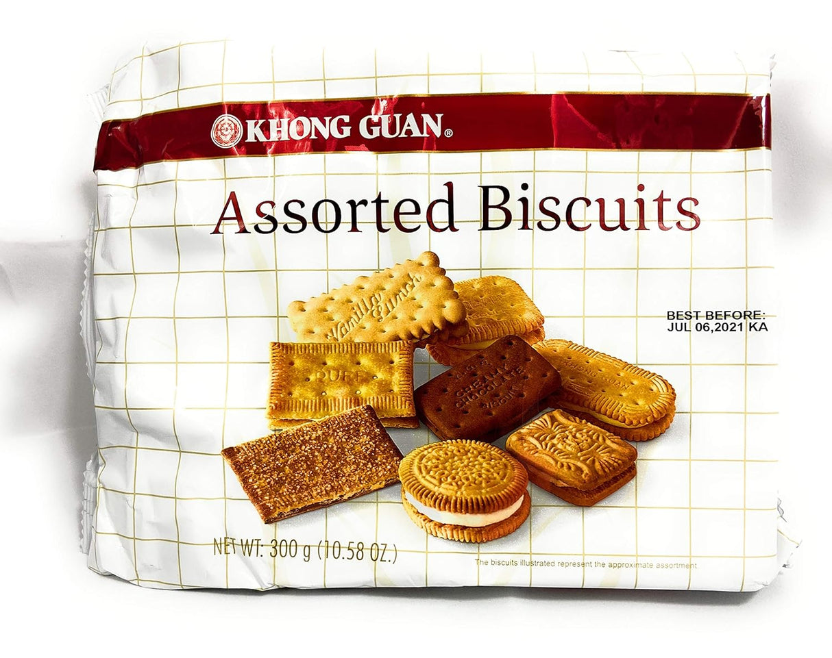 Khong Guan Assorted Biscuits Cookies 300g (10.58 oz) - Mighty Depot