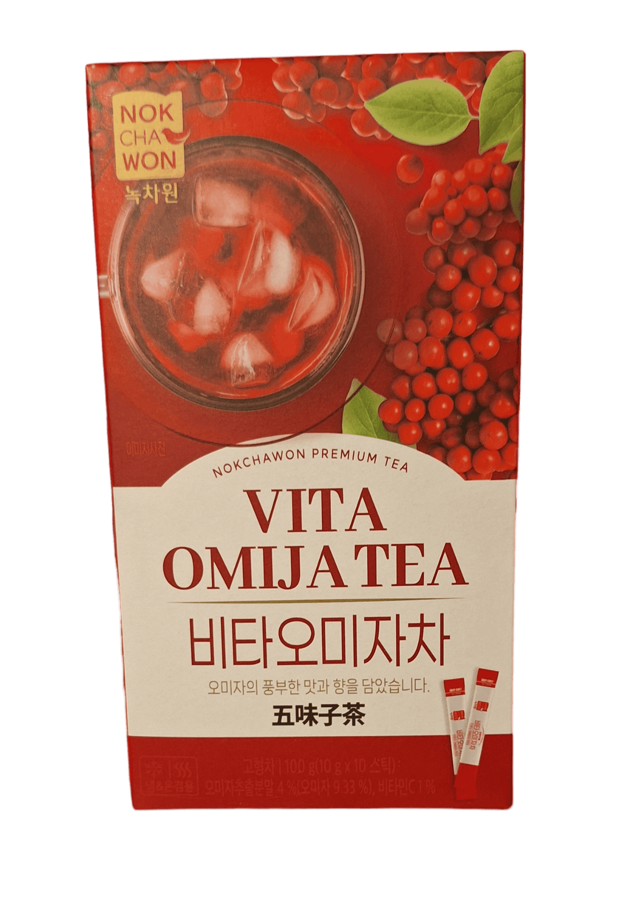 Nokchawon Omija ( Schizandra Fruit, Magnolia Berry Tea, 10 Pouches, 1 Box - Mighty Depot