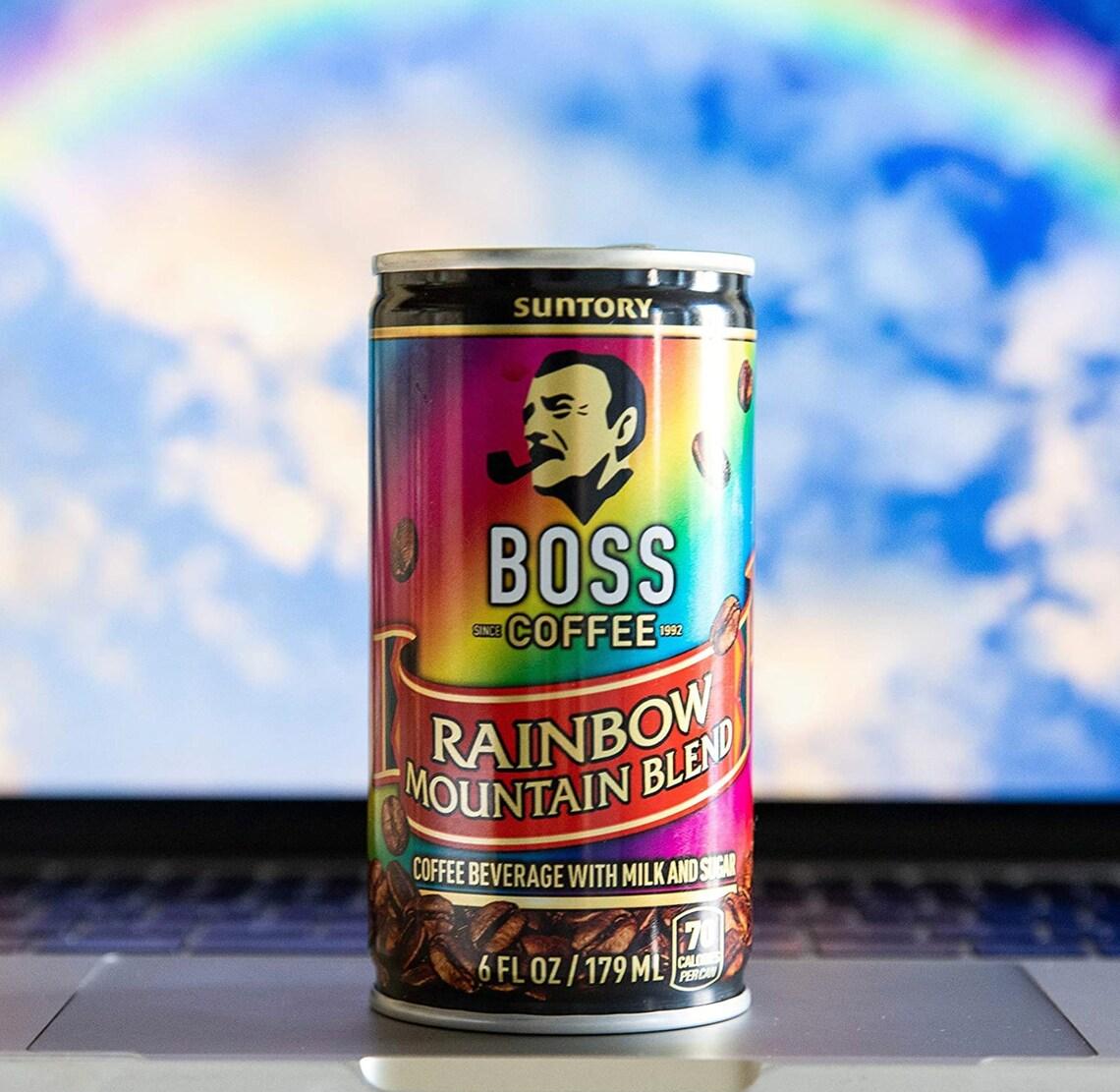 Suntory Japan BOSS Coffee Trio Pack - Rainbow Mountain Blend 6oz (1 Can), Original Black 8oz (1 Can), Au Lait 8oz (1 Can) - Mighty Depot