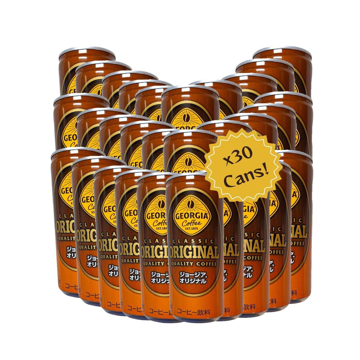 Georgia Coffee (30 Cans), Popular Japanese Drink, Made in Japan, Ships from U.S. - Mighty Depot