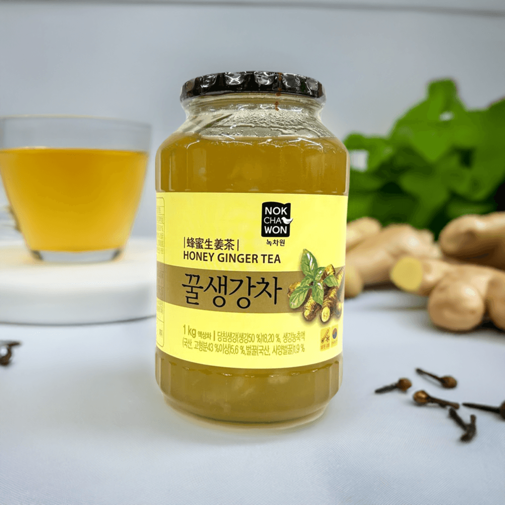 Nokchawon - Honey Ginger Tea, 2.2 Pounds, 1 Jar - Mighty Depot