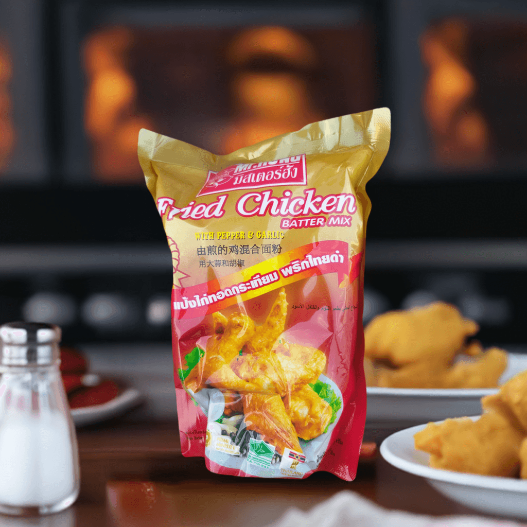 Mr. Hung Fried Chicken Batter Mix with Pepper and Garlic, 1.09 Pounds, 1 Bag - Mighty Depot