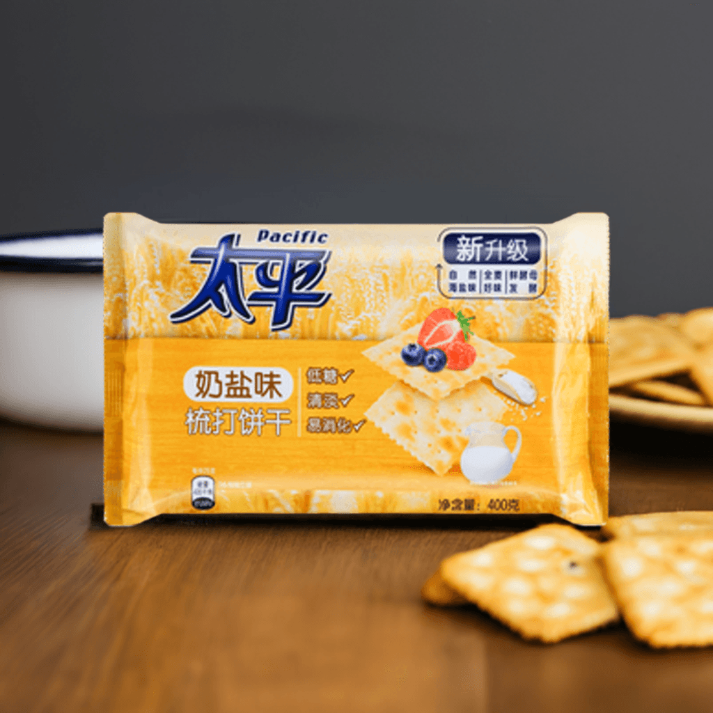 Pacific Taiping Saltine Crackers (Milk), 14.1 Ounces, 1 Bag - Mighty Depot