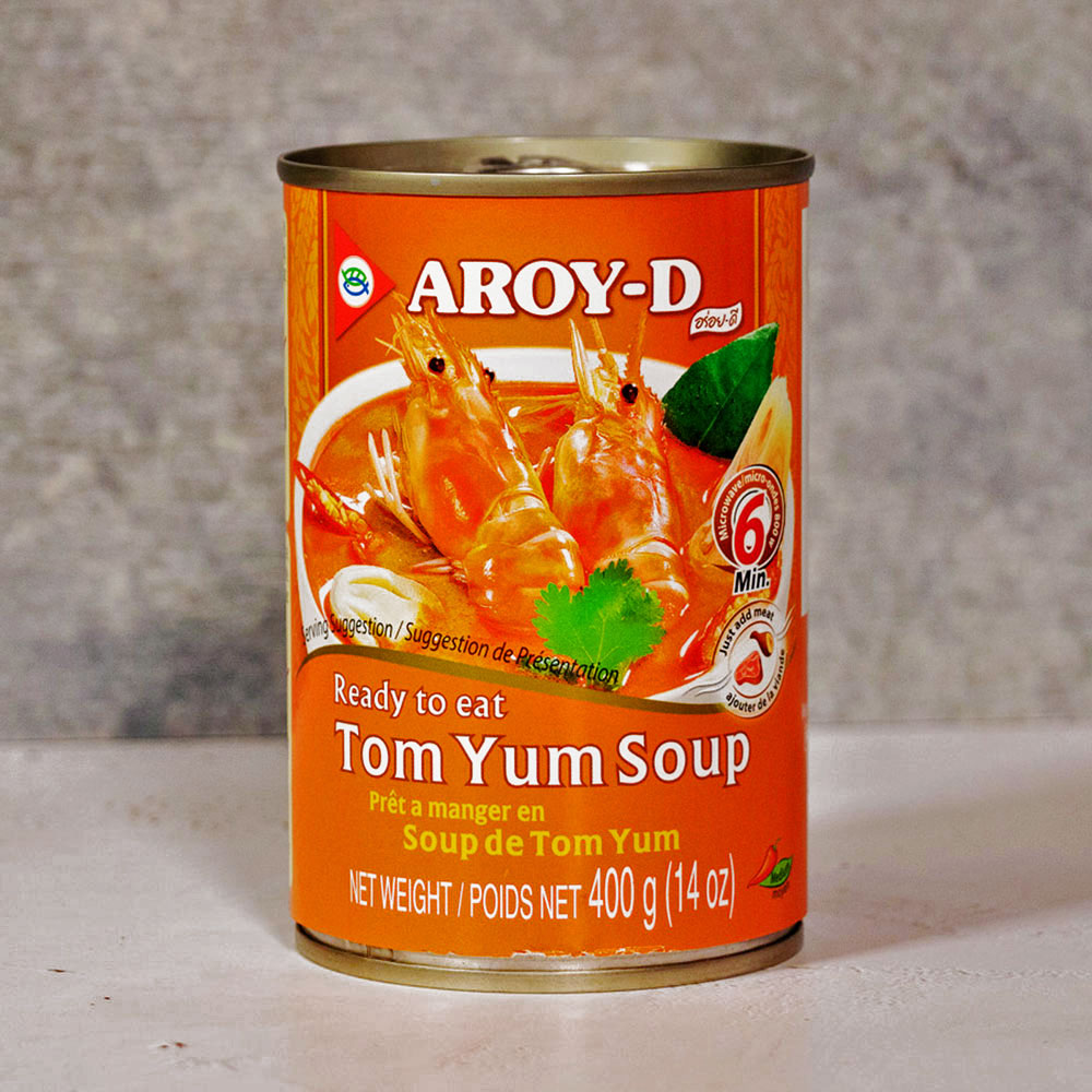 AROY-D Authentic Ready-Made Thai Tom Yum Soup, 14 Ounce - Just Add Meat (1 can)