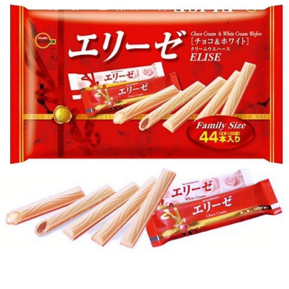 Bourbon Elise Choco Cream & White Cream Wafers 36pc / 5.57 oz | Ships from the U.S. - Mighty Depot