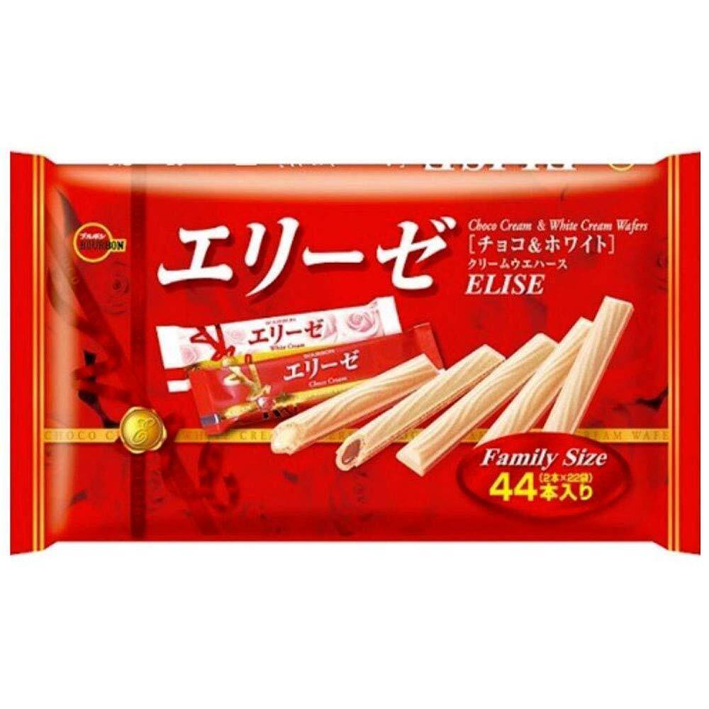 Bourbon Elise Choco Cream & White Cream Wafers 36pc / 5.57 oz | Ships from the U.S. - Mighty Depot