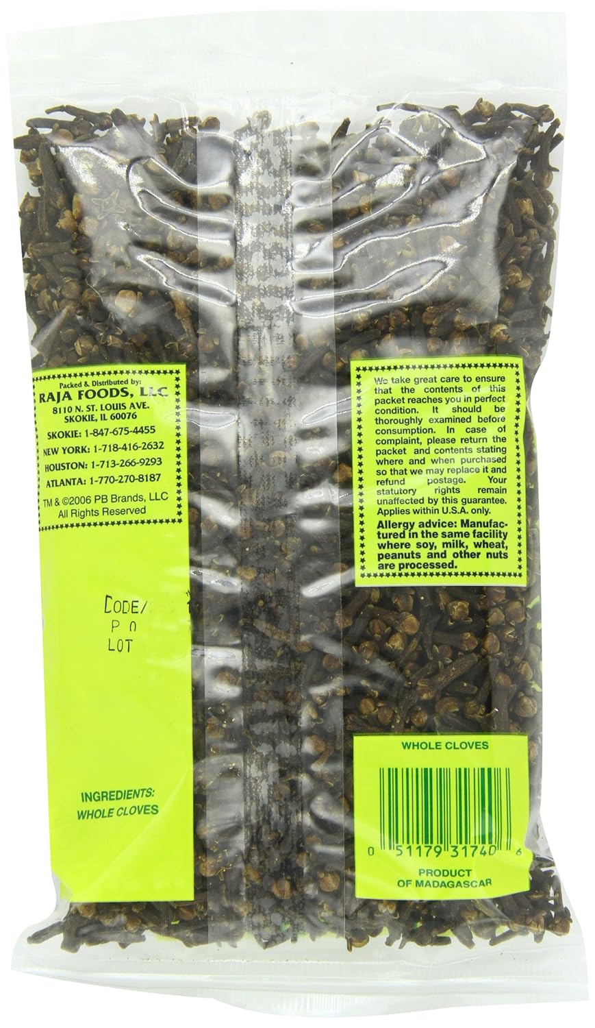 Swad Whole Cloves, Indian Spice 7 oz, 1 bag
