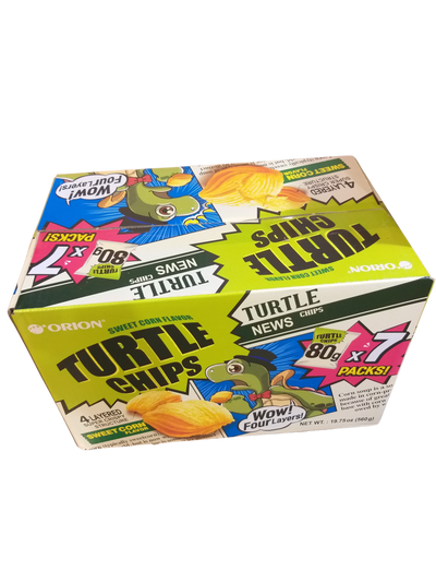 Orion Korean Snack TURTLE CHIPS 꼬북칩 80g (Box of 7 bags)