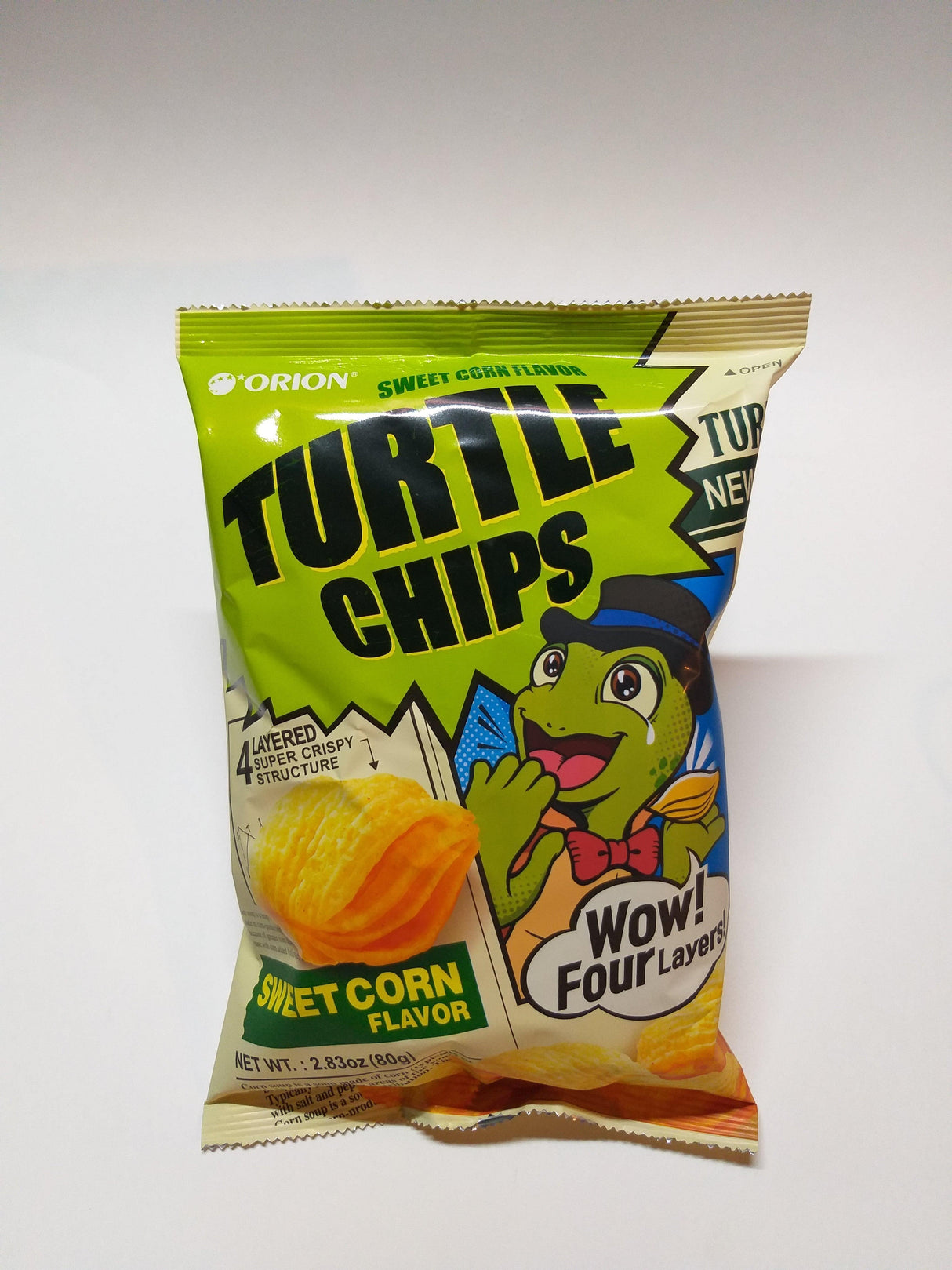 Orion Korean Snack TURTLE CHIPS 꼬북칩 80g (Box of 7 bags) - Mighty Depot