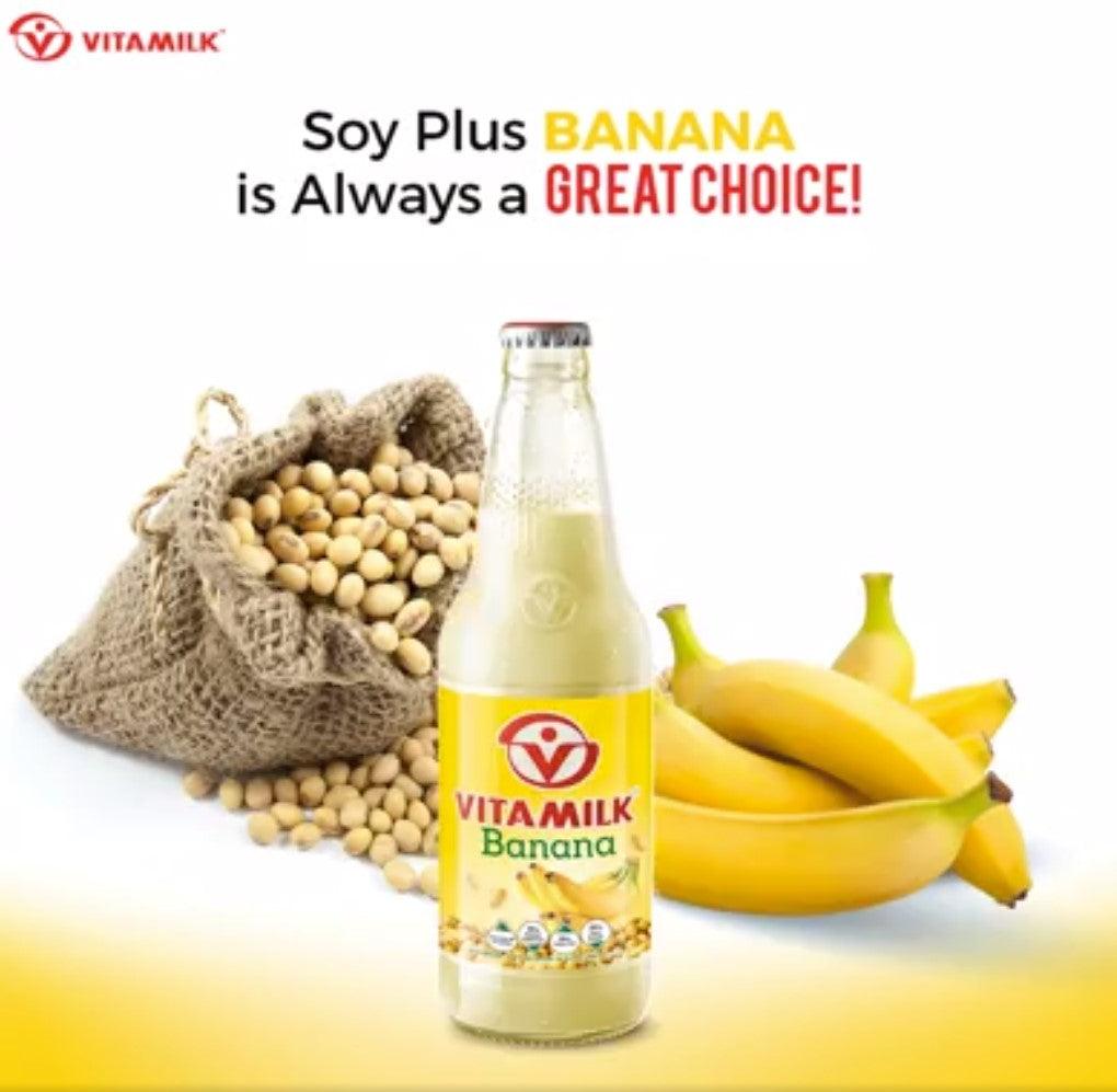 Vitamilk Banana Soy Milk 10 fl oz, 6 Bottles - Mighty Depot