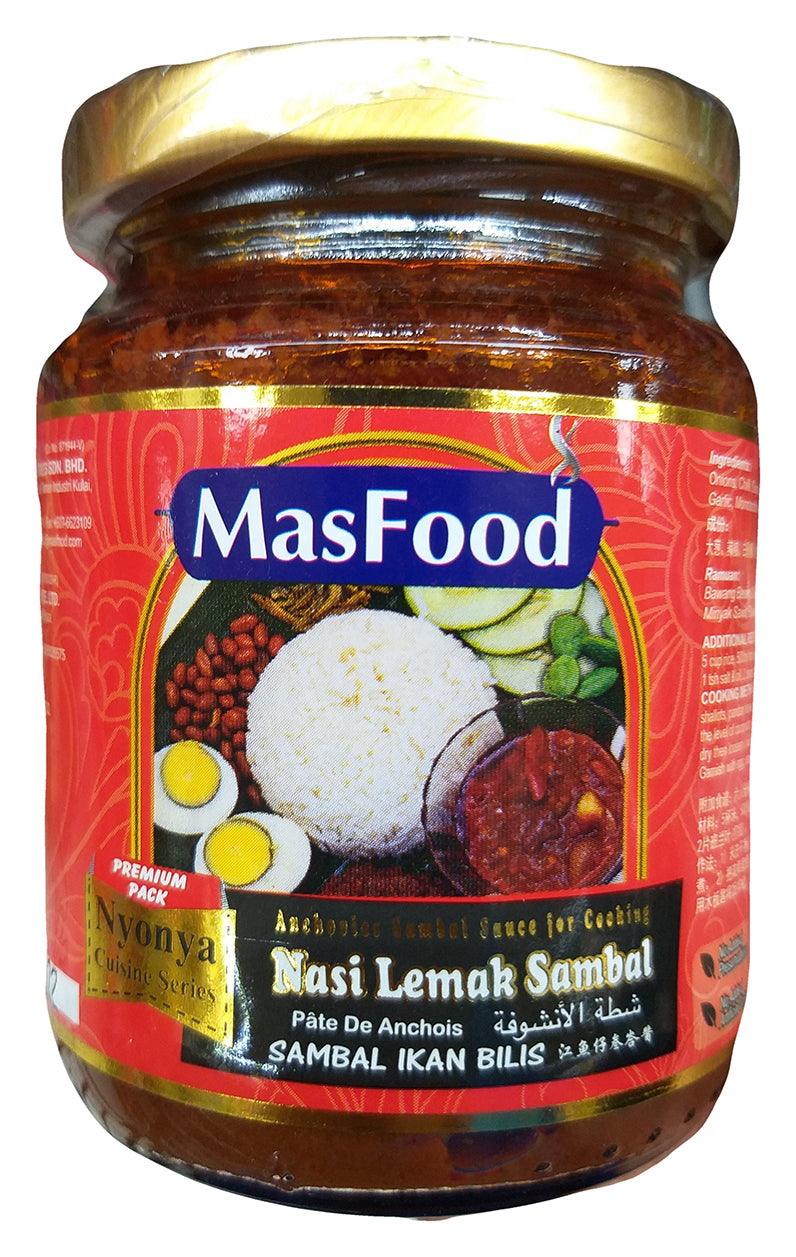 Mas Food Nasi Lemak Sambal, 8.8 Ounces, (Pack of 1 Jar) - Mighty Depot