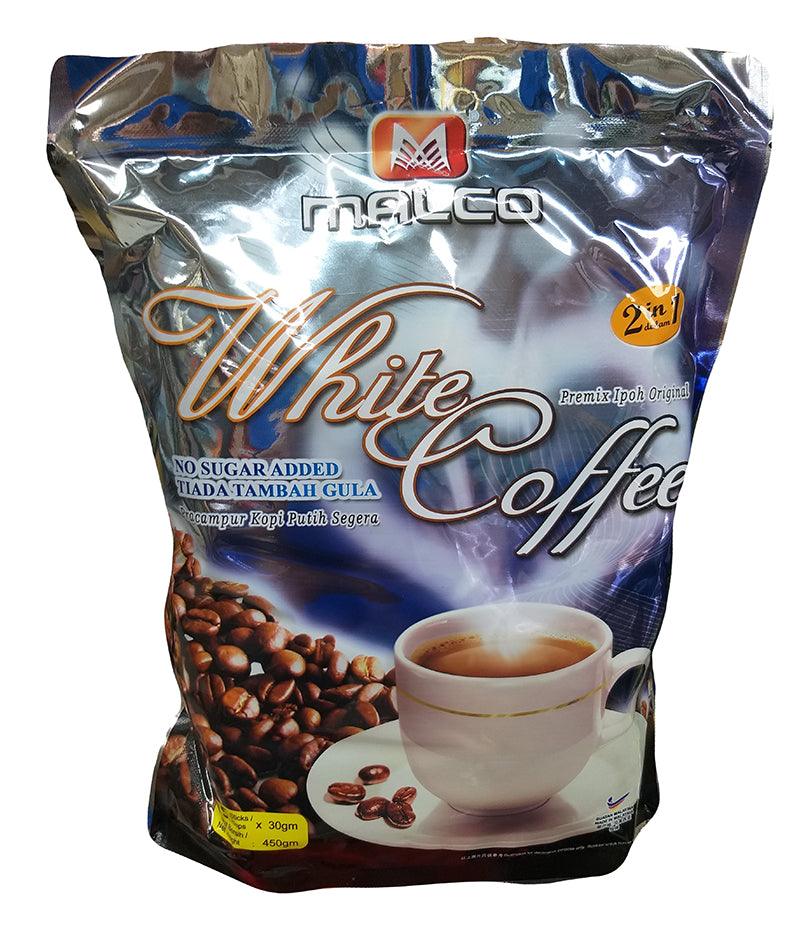 Malco 2 in 1 White Coffee (Sugar Free), 15.8 Ounces, 1 Bag - Mighty Depot