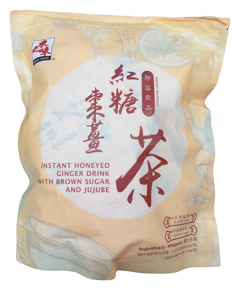 Asian Taste Instant Honeyed Ginger Drink With Brown Sugar And Jujube, 15.87 Ounces, (Pack of 1) - Mighty Depot