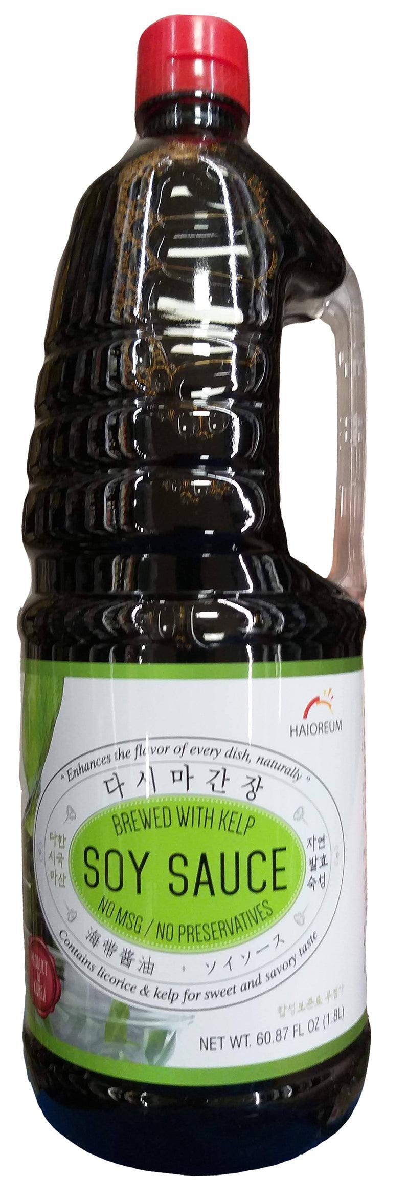 Haioreum Soy Sauce Brewed with Kelp, 60.87 Ounces, (Pack of 1 bottle) - Mighty Depot