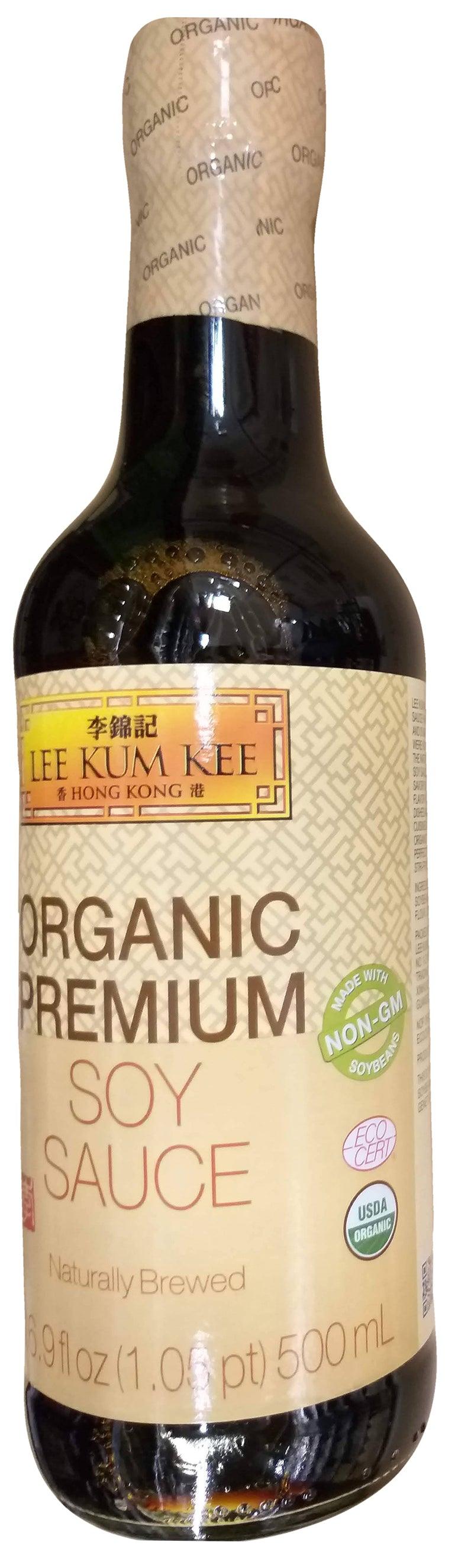 Lee Kum Kee Organic Premium Soy Sauce, 16.9 Ounces, (Pack of 1 Bottle) - Mighty Depot