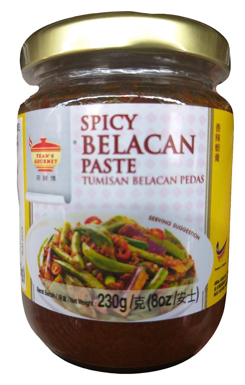Tean's Gourmet Spicy Belacan Paste, 8 Ounces, 1 Jar - Mighty Depot