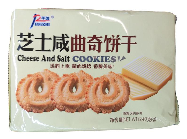 Pingji Cheese and Salt Cookies, 8.4 Ounces, (Pack of 1) - Mighty Depot