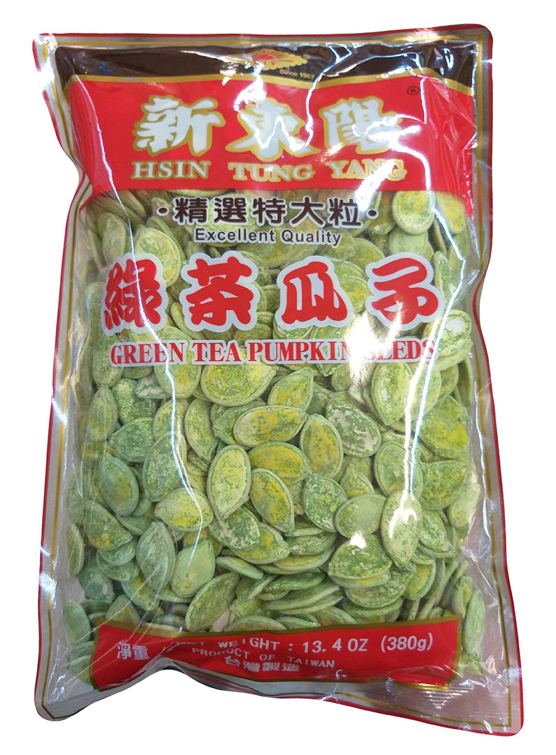 Hsin Tung Yang Green Tea Pumpkin Seeds, 13.4 Ounces, (Pack of 1) - Mighty Depot
