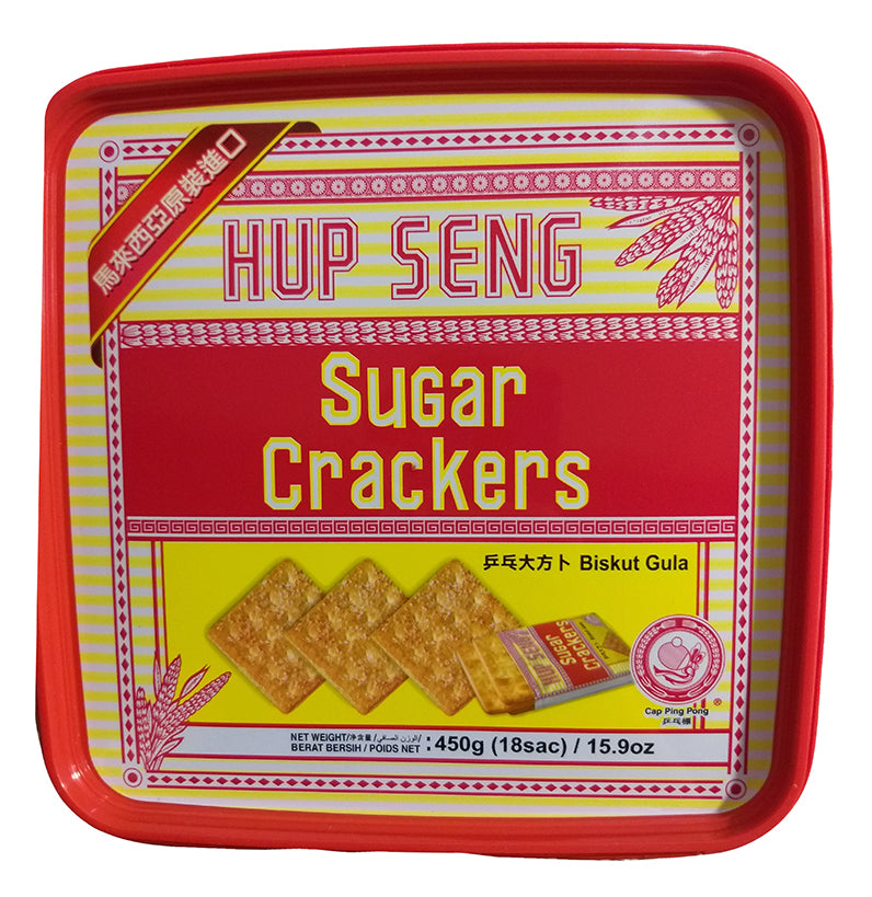 Hup Seng Sugar Crackers, 15.9 Ounces, (1 Tub)