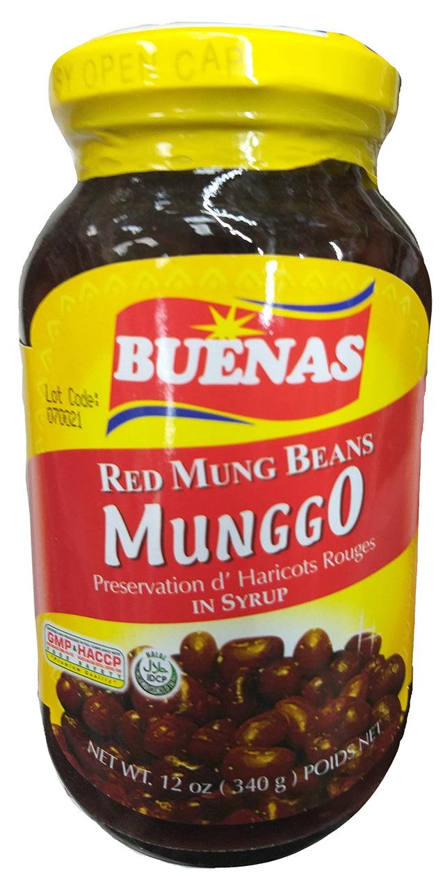 Buenas Red Mung Beans Munggo, 12 Ounces (Pack of 1 jar) - Mighty Depot