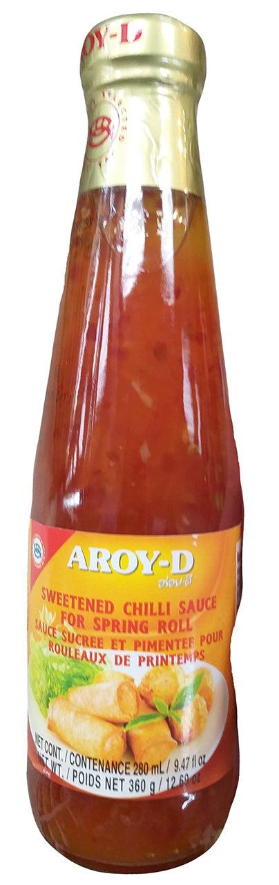 Aroy-D Sweetened Chili Sauce For Spring Roll, 12.69 Ounces, (1 Bottle) - Mighty Depot