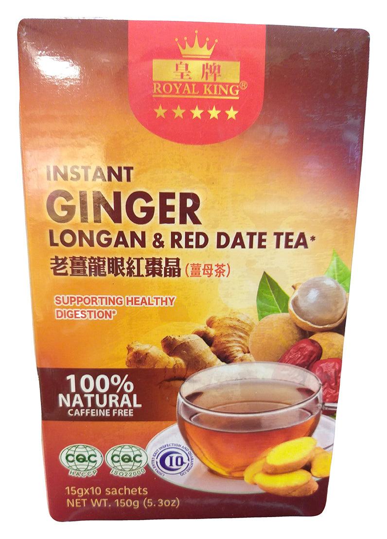 Royal King Ginger Longan and Red Date Tea, 5.3 Ounces, (Pack of 1) - Mighty Depot