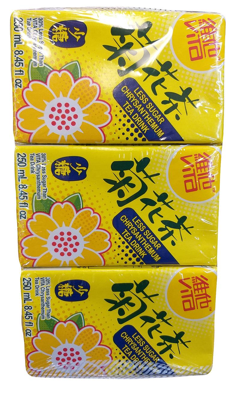Vita Less Sugar Chrysanthemum Tea Drink, 8.45 Ounces, (1 Pack of 6) - Mighty Depot