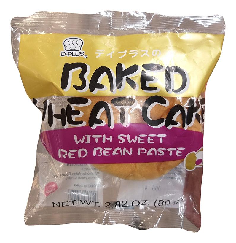 D-Plus - Japanese Bread Baked Wheat Cake (Sweet Red Bean Paste), 2.82 Ounces, (Pack of 2) - Mighty Depot