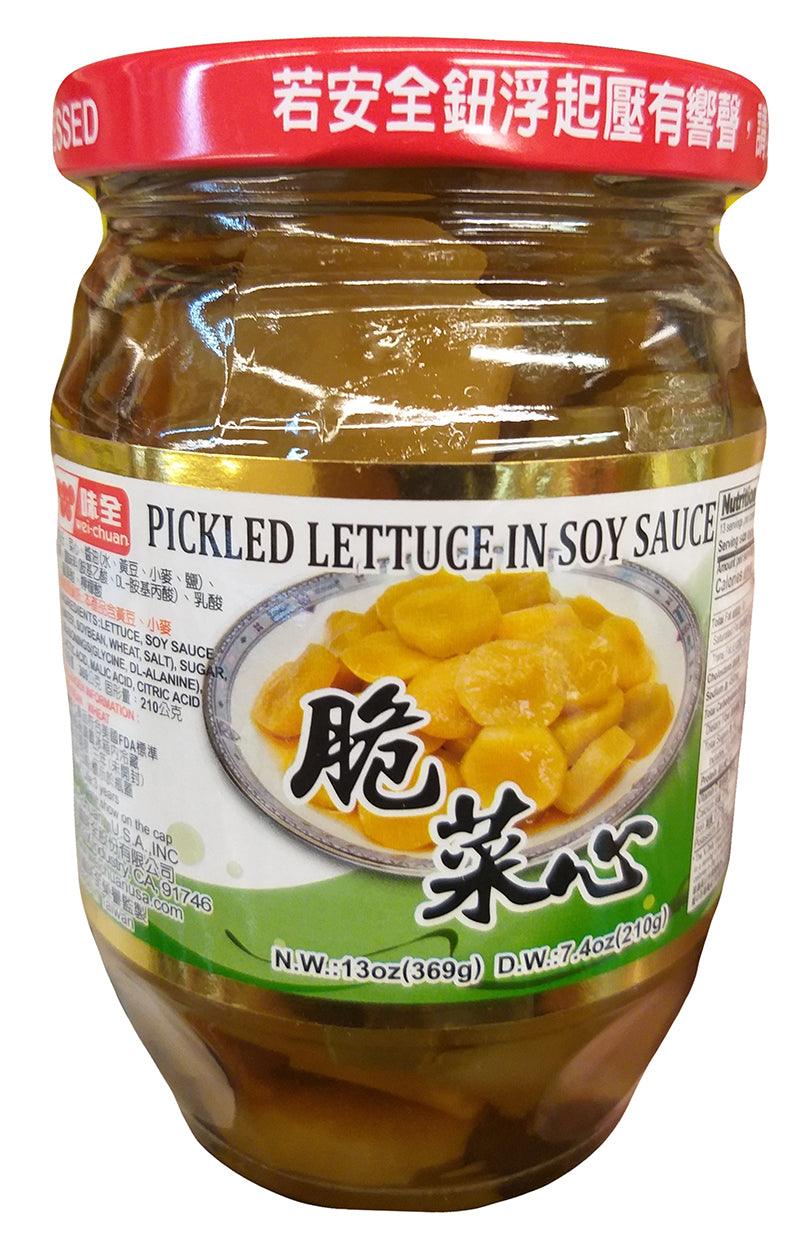 Wei-Chuan Pickled Lettuce in Soy Sauce, 13 Ounces, (1 Jar) - Mighty Depot