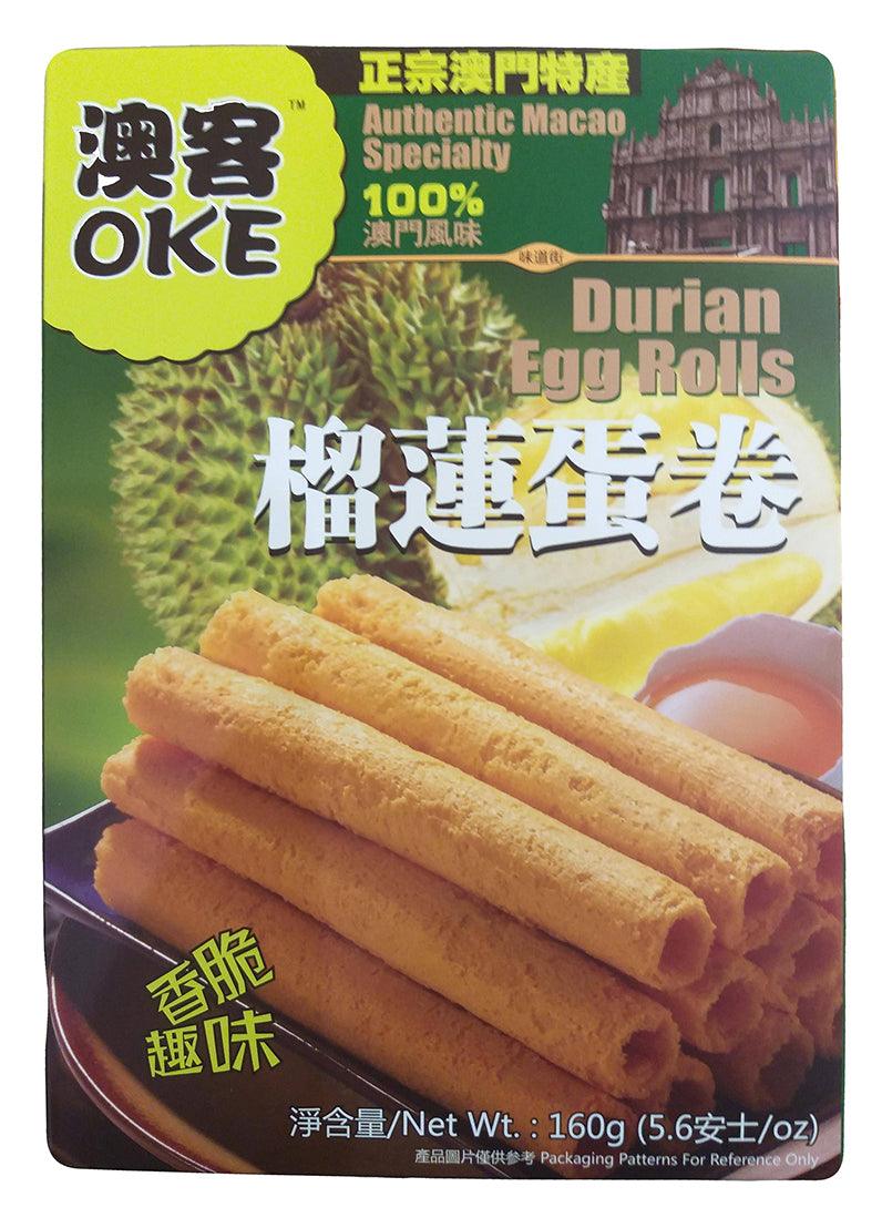 Oke Durian Flavored Egg Rolls, 5.6 Ounces, (Pack of 1) - Mighty Depot