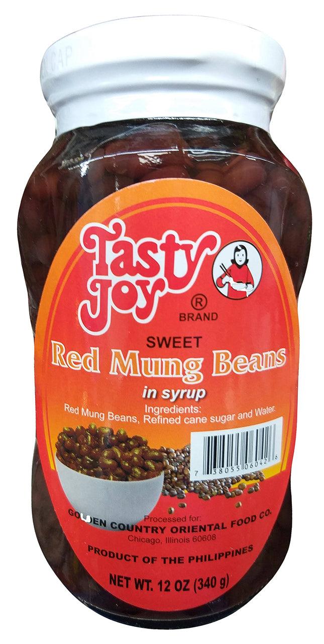Tasty Joy Sweet Red Mung Beans, 12 Ounces, (1 Jar) - Mighty Depot