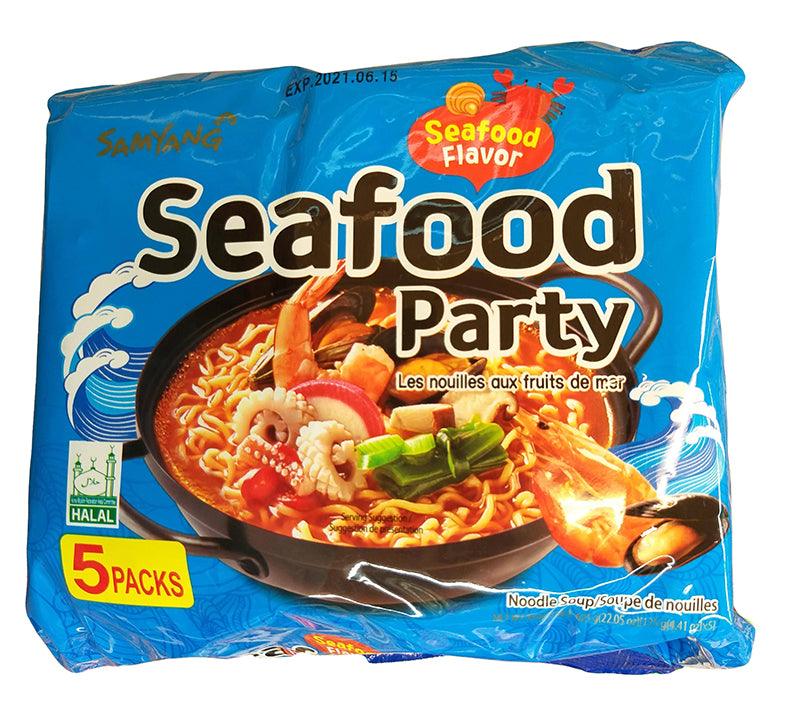Samyang Seafood Party (Seafood), 22 Ounces, (1 Pack of 5) - Mighty Depot