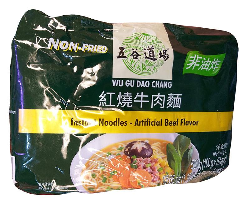Wu Gu Dao Chang Instant Noodles (Artificial Beef), 17.6 Ounces, (1 Pack of 5) - Mighty Depot