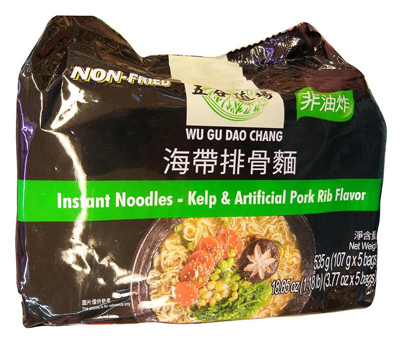 Wu Gu Dao Chang Instant Noodles (Kelp and Pork Rib), 1.18 Pounds, (1 Pack of 5) - Mighty Depot