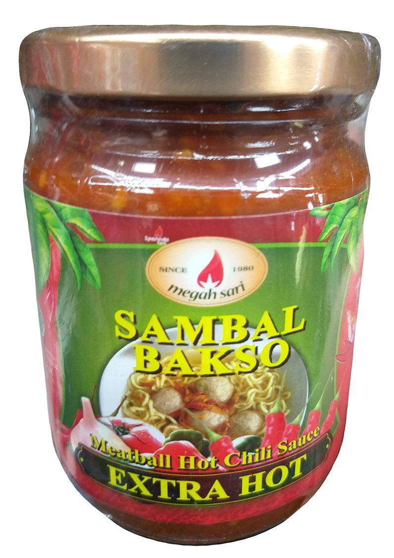 Megah Sari Sambal Bakso (Extra Hot), 8.5 Ounces, (Pack of 1 Jar) - Mighty Depot