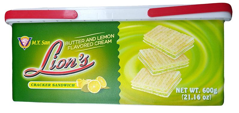 M.Y. San Lion's Cracker Sandwich (Butter and Lemon), 12.16 Ounces, (Pack of 1) - Mighty Depot
