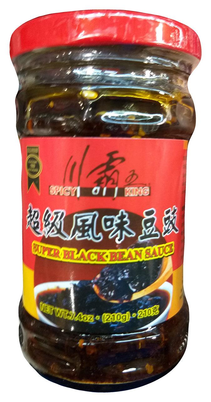 Spicy King Super Black Bean Sauce, 7.4 Ounces, (1 Jar) - Mighty Depot