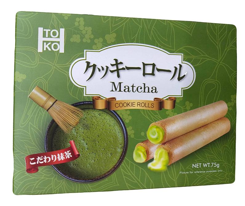 ToKo Cookie Rolls (Matcha), 2.6 Ounces, (Pack of 1) - Mighty Depot